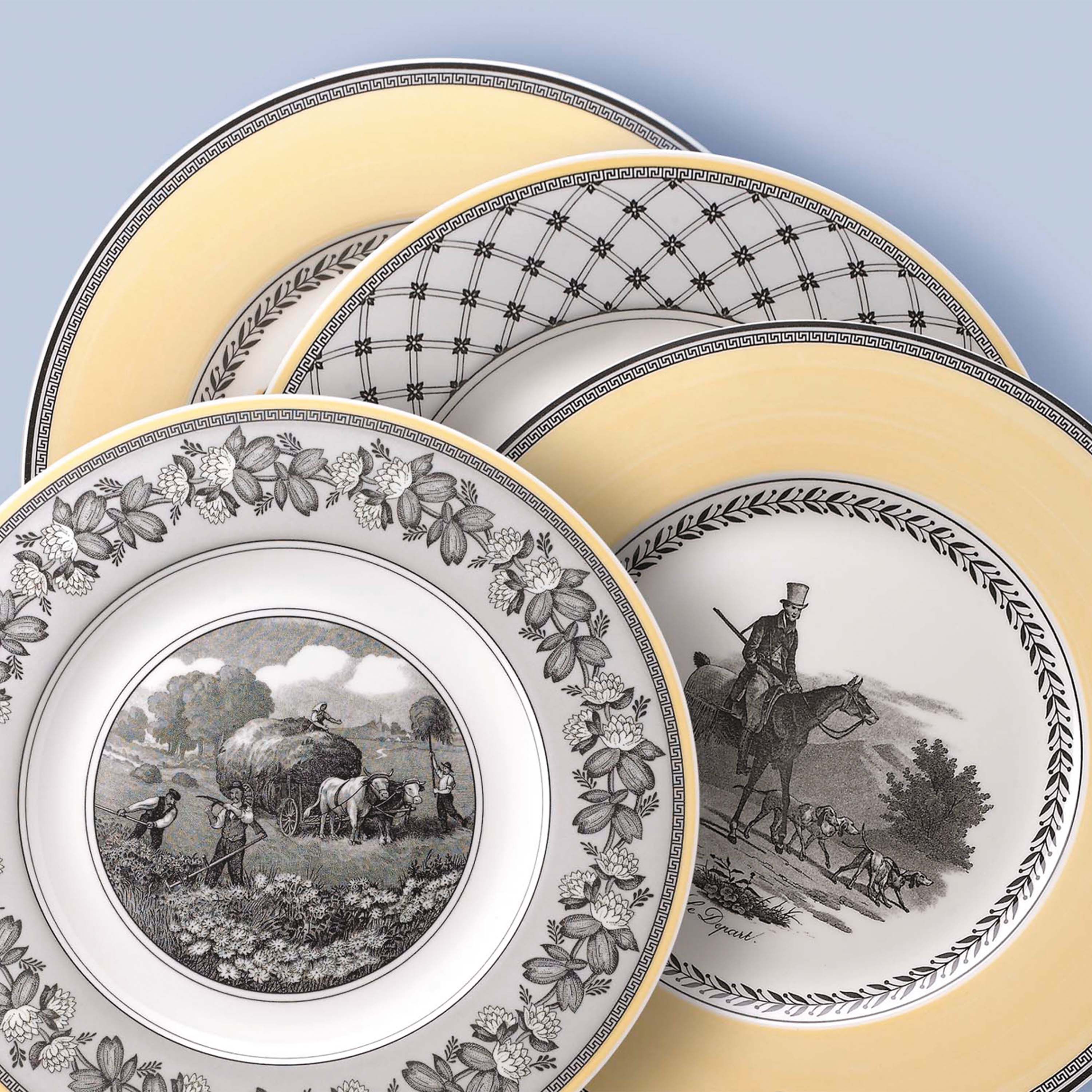 Audun Dinner plate Multi-colored, 10.7'', Premium Porcelain
