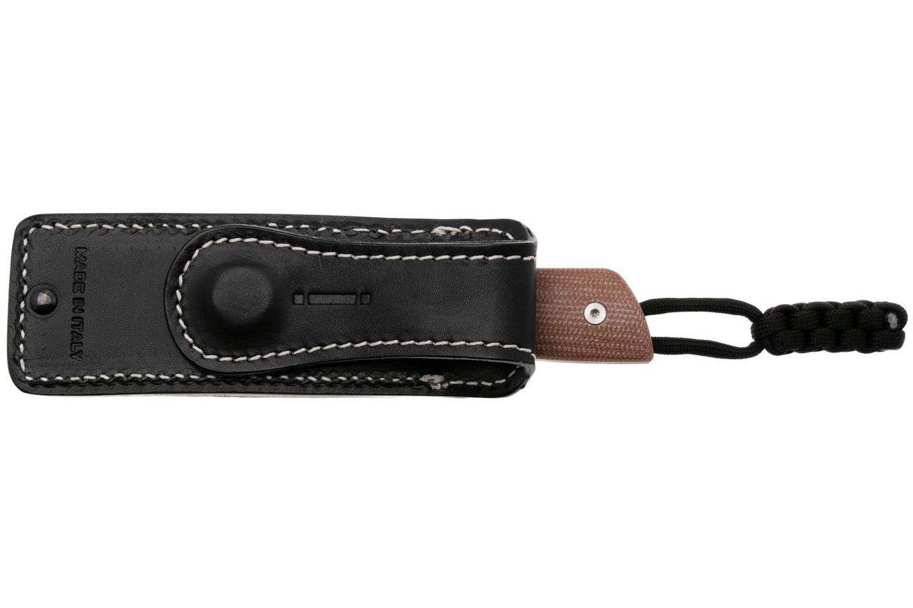 StraightLine Digger DG-NC Stonewashed 14C28N, Natural Canvas Micarta, vaststaand mes