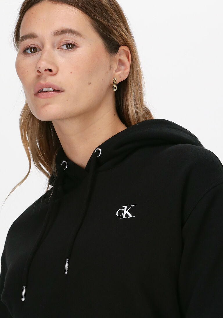 CALVIN KLEIN zwarte calvin klein sweater ck embroidery hoodie