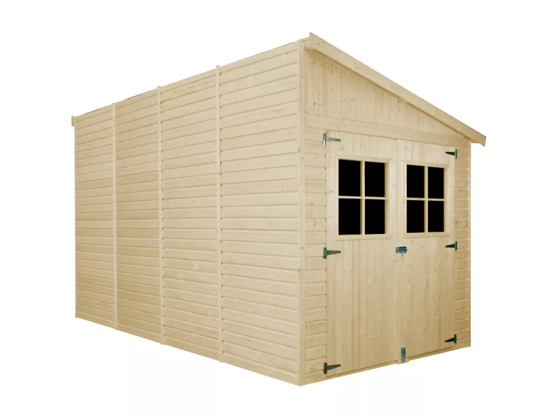 Abri de Jardin en Bois (avec paroi latérale) - 8 m2 - TIMBELA M340A
