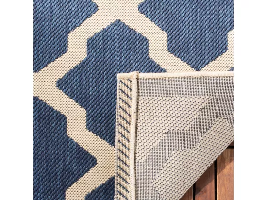Tapis Navy & Beige 160 X 160 cm - Samanna