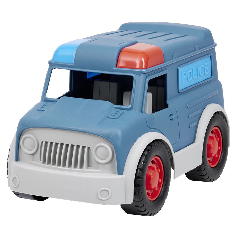 Voiture de police plastique bleu 26x15xH18,2 cm