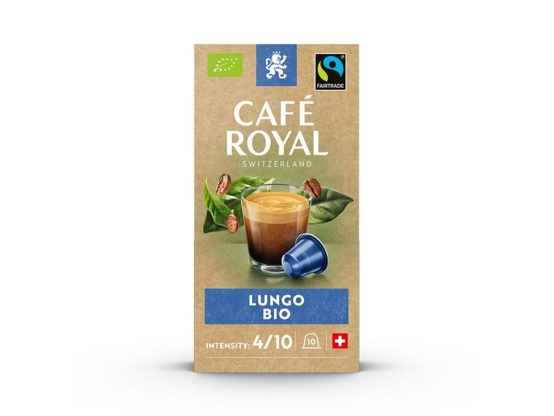 Café Royal Kaffeekapseln für Nespresso Lungo Bio 100 Stück Kaffeekapseln für Nespresso Maschinen