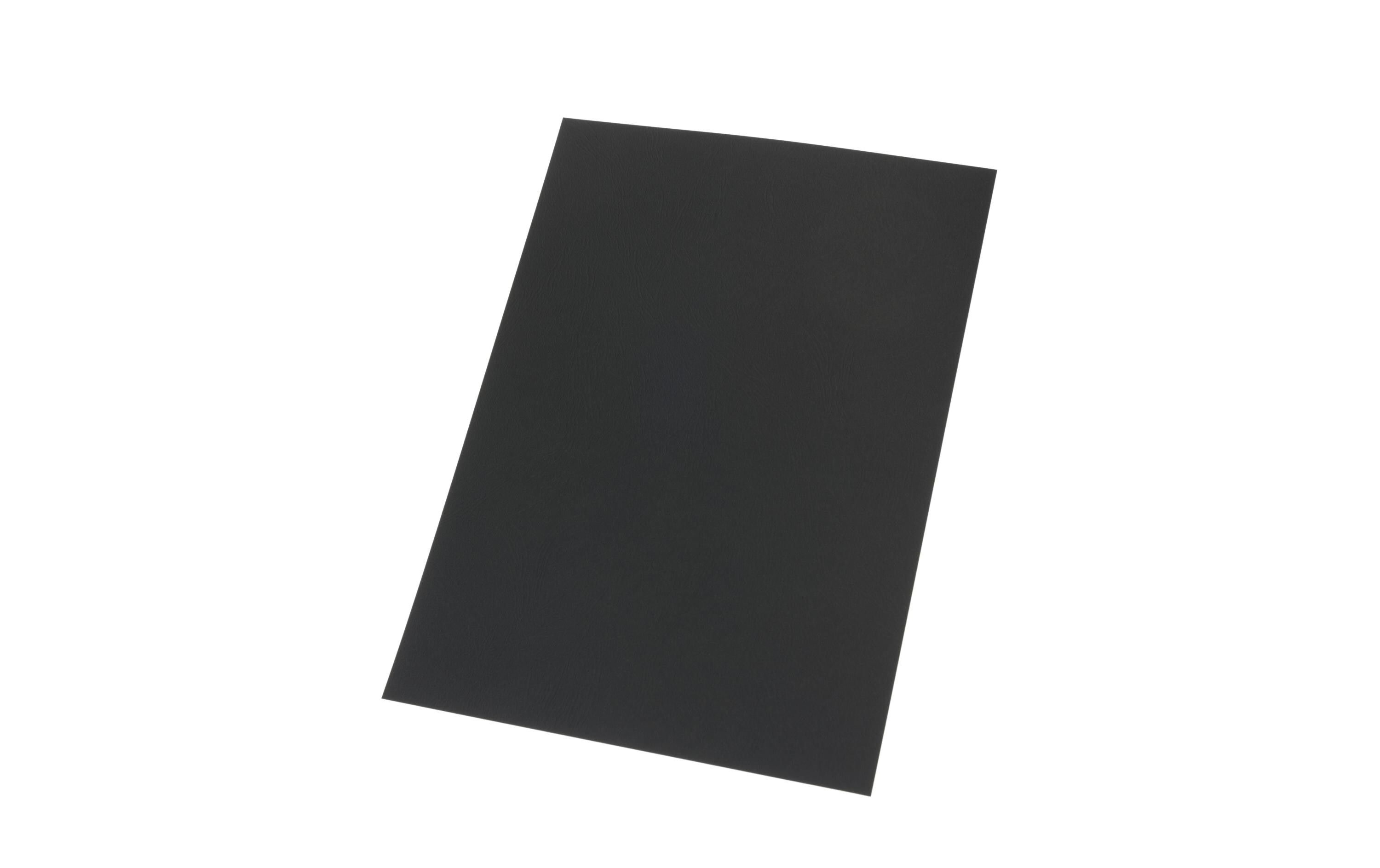 Einbanddeckel Lederstruktur A4, 250 g/m², 100 Stück, SchwarzA4 Delta Deckblatt mit Lederstruktur