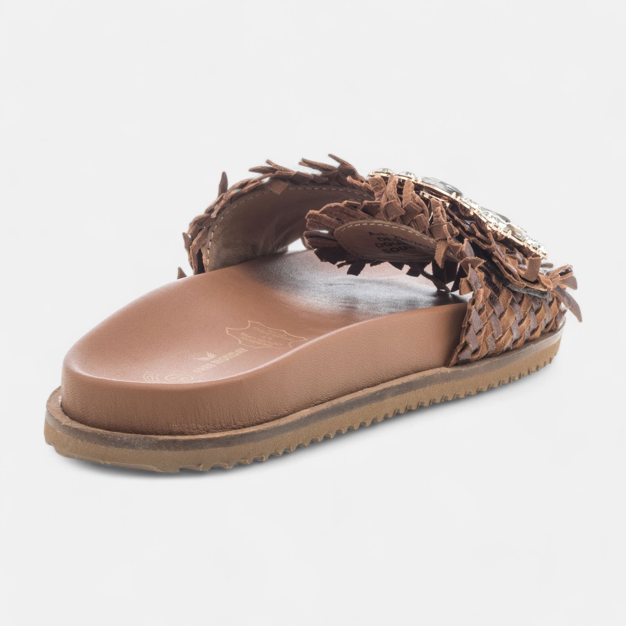 Mules Femme en cuir bronze