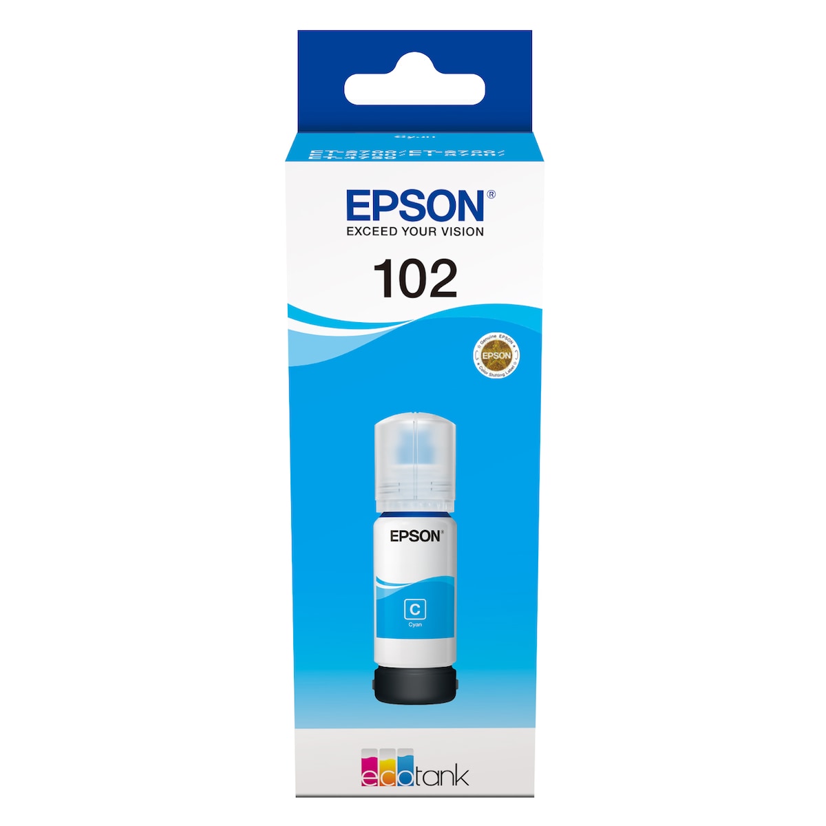 Epson blekkflaske 102 EcoTank Cyan