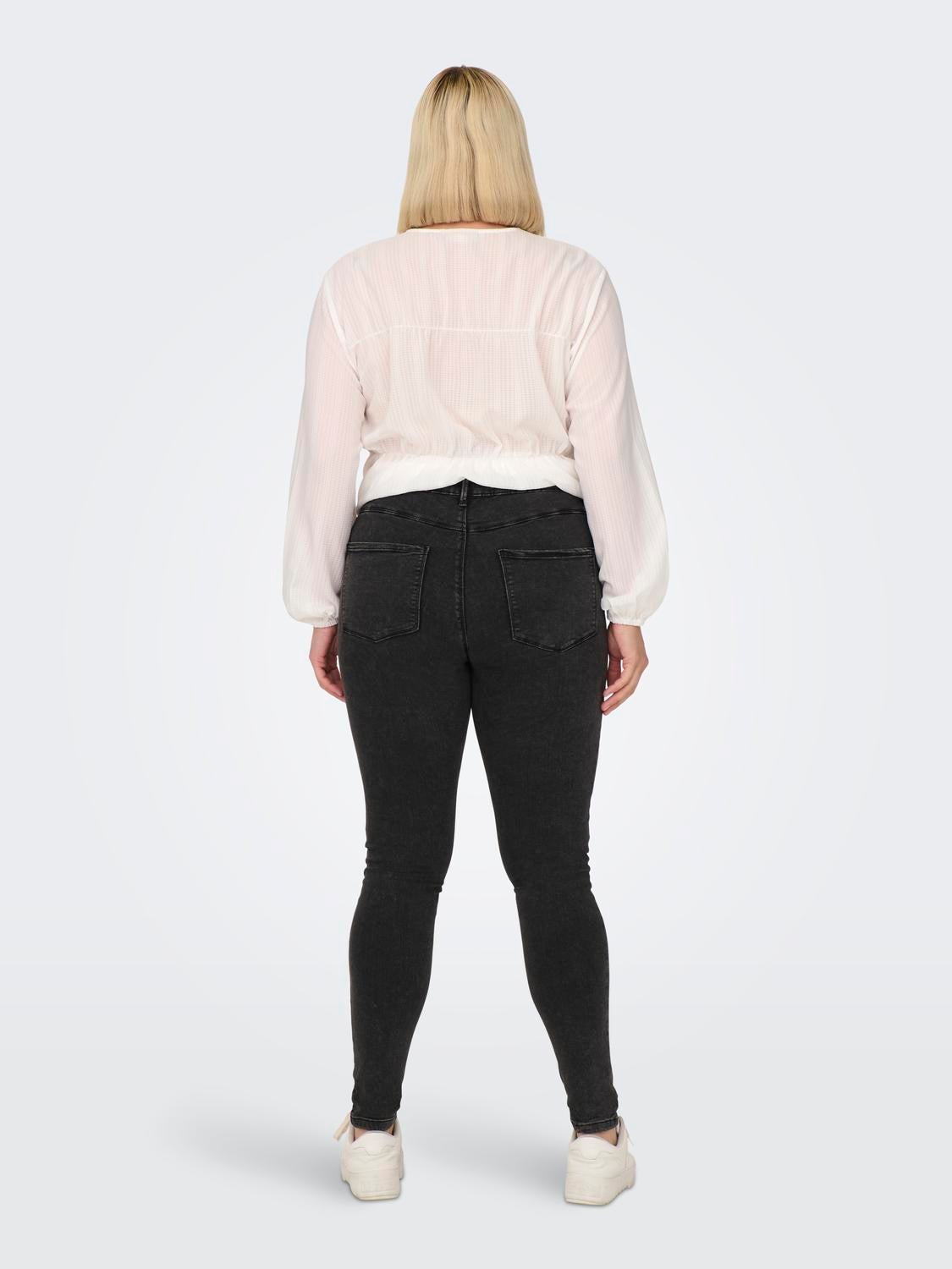 CARSTORM Hohe Taille Skinny Fit Jeans Dark Grey Denim