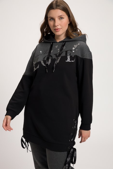 Long-Sweater, LOVE, Kapuze, Langarm, Hoodie