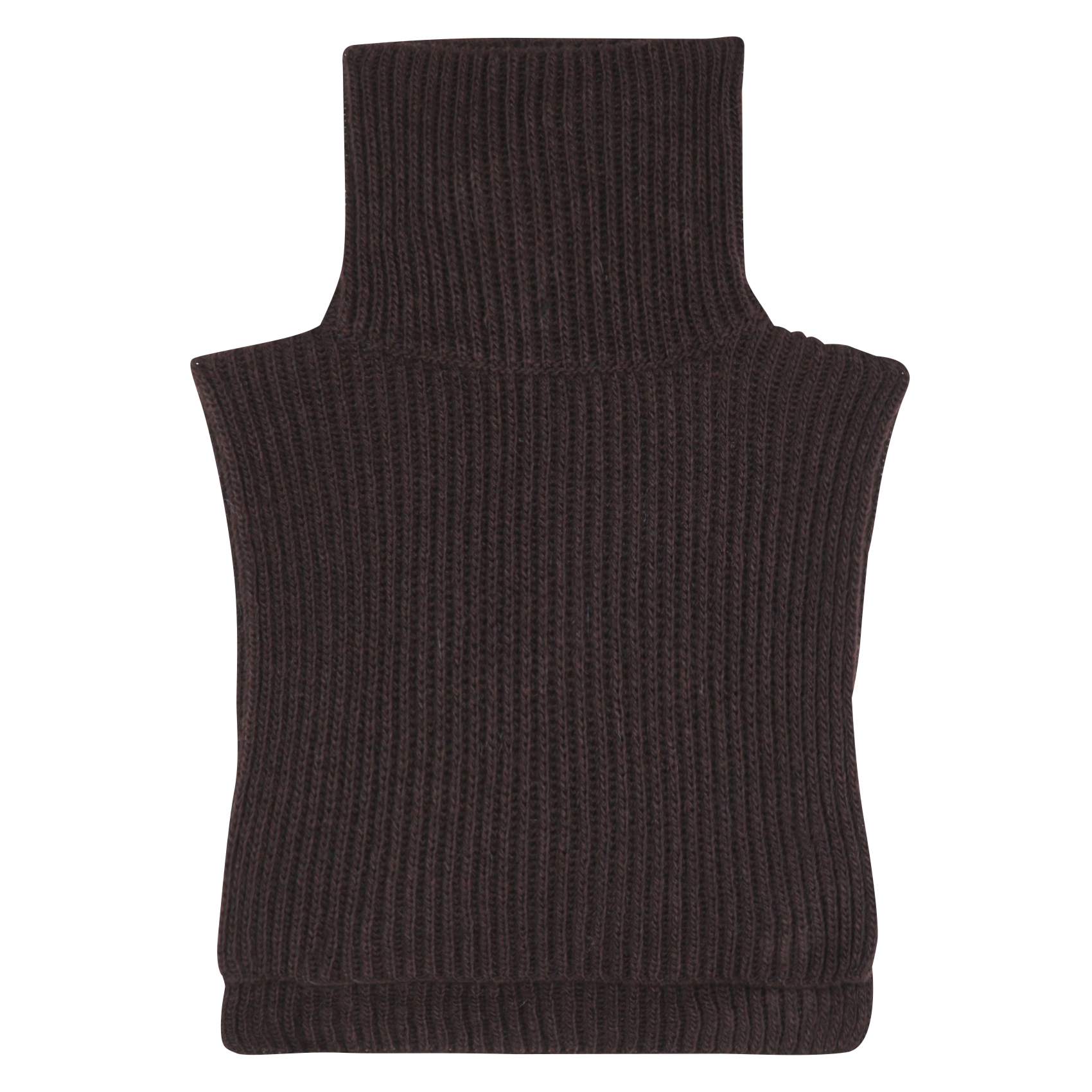 Col amovible en maille | Marron