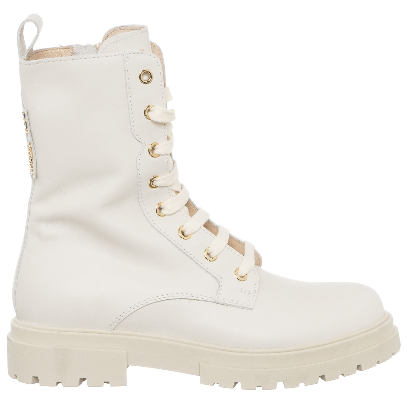 Patrizia Pepe Boots en Cuir Otavia écrues