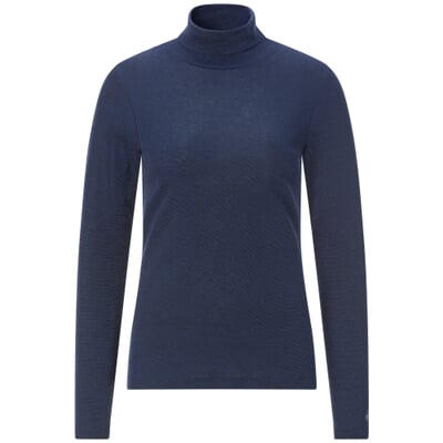 Damen-Longsleeve meliert, Dunkelblau