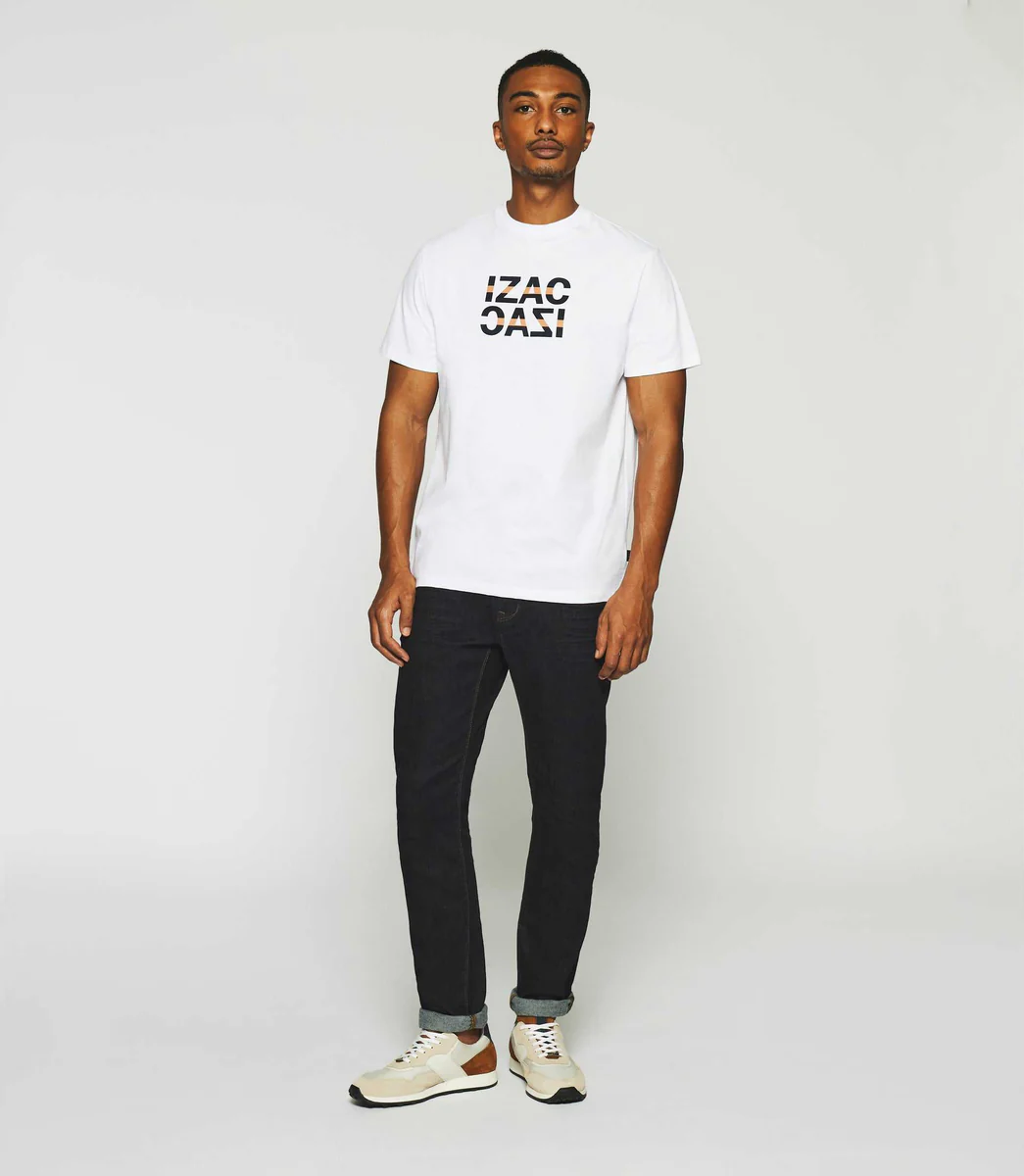T-shirt à manches courtes à logo blanc GORDON