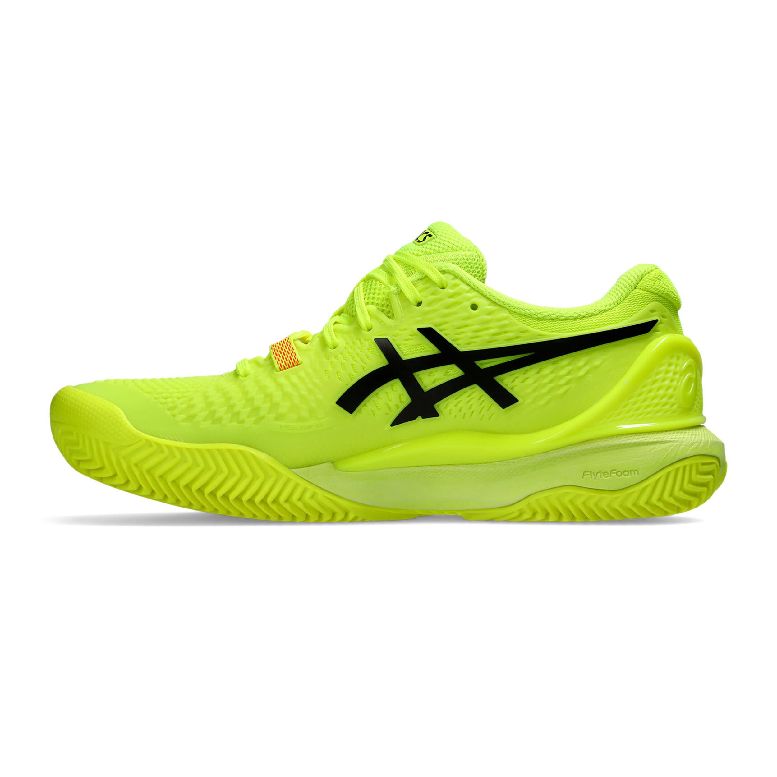 ASICS Gel-Resolution 9 Clay Chaussure Terre Battue Femmes - Jaunes Fluo , Orange Fluo