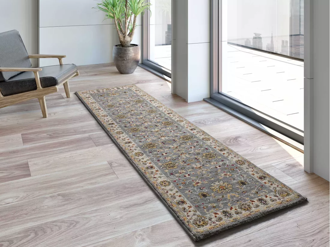 Tapis intérieur - classique - argent - 67 x 250 cm - CLASSIC