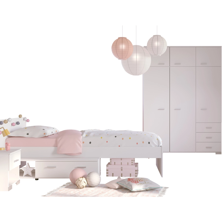 Parisot Kinderzimmer Set 3tlg Galaxy 154  Weiß Weiß