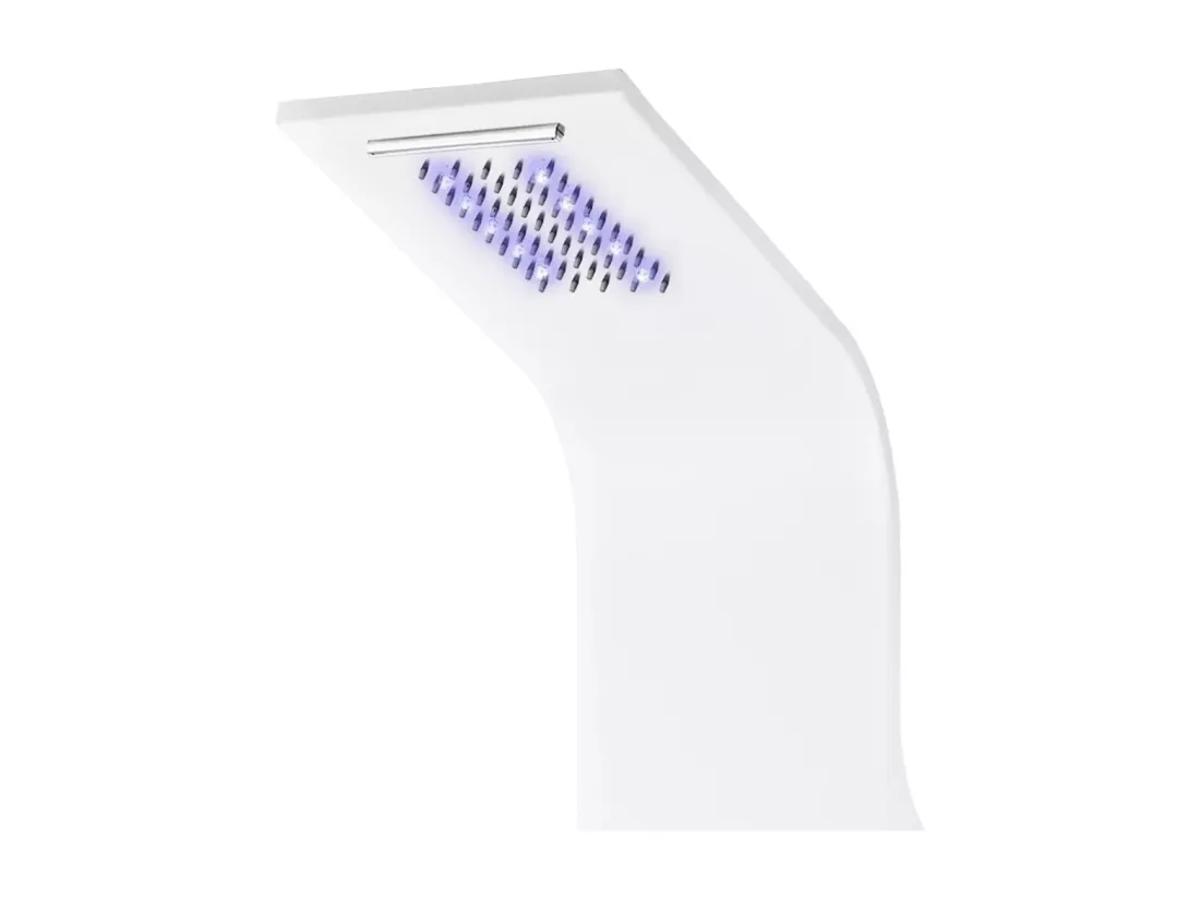 Panneau de douche pomme aluminium blanche 20 x 44 x 130 cm 02_0003430