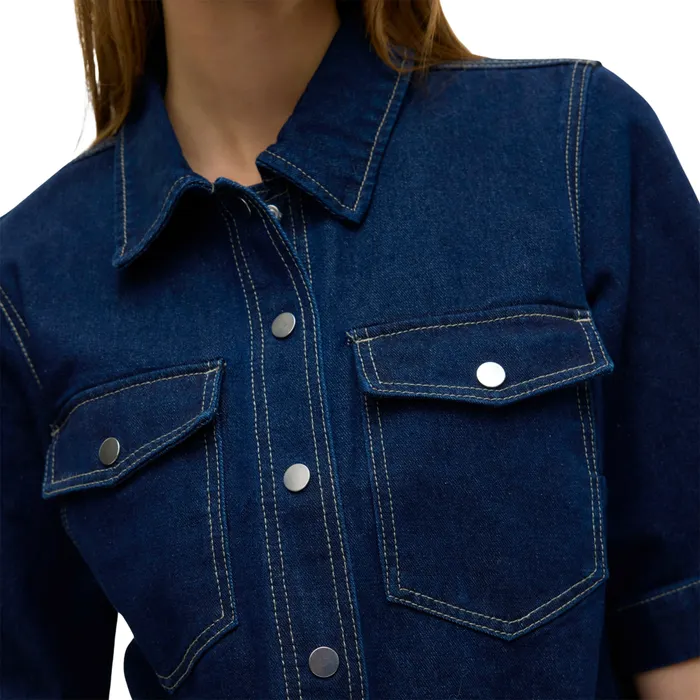 Vero Moda Fenja Denim Short Jurk Dames