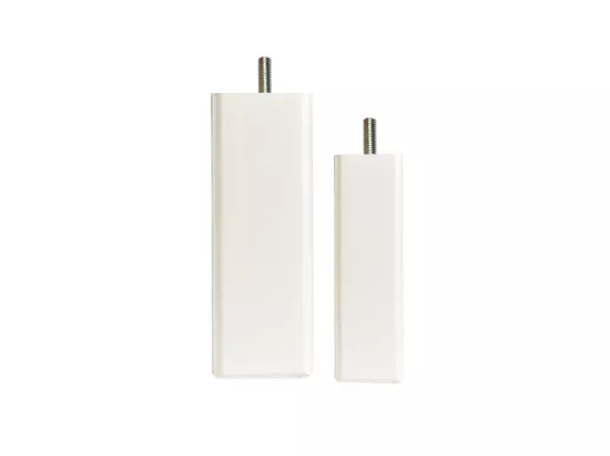 BELLECOUR LITERIE | Jeu de pieds de lit carrés en bois Blancs Hauteur 20 cm (lot de 4)