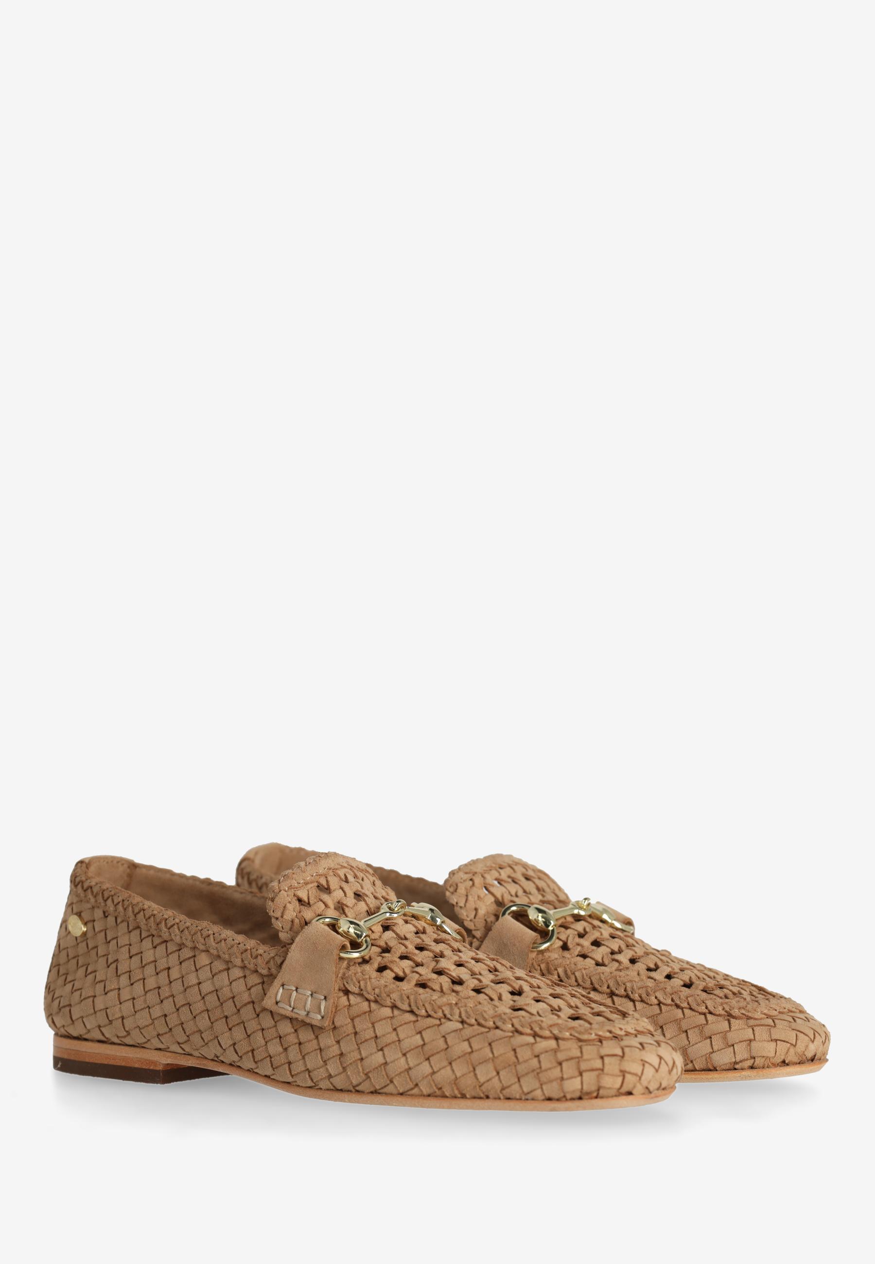 JOLIEN LOAFER woven suede Taupe