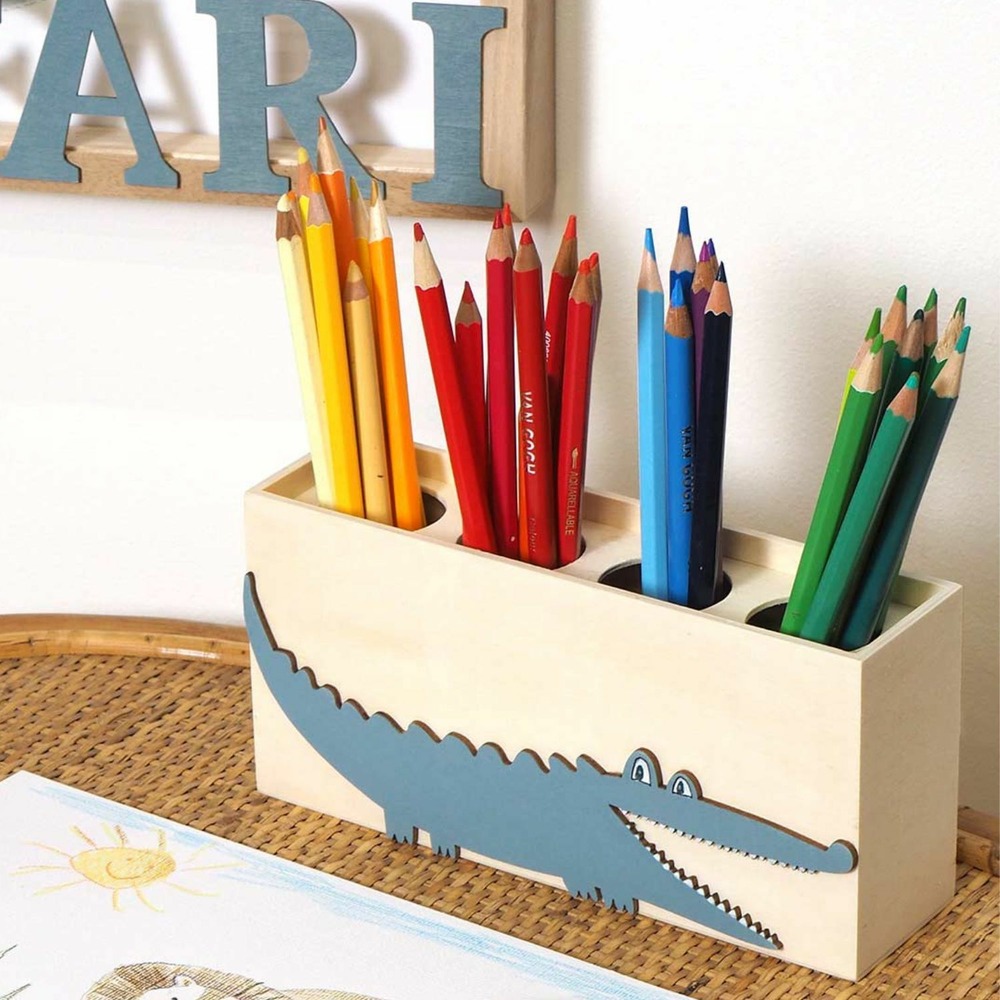 3 décorations chambre enfant en bois - animaux