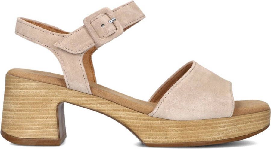 GABOR Sandalen Dames 721.1.0 Maat: 38 Materiaal: Suède Kleur: Beige