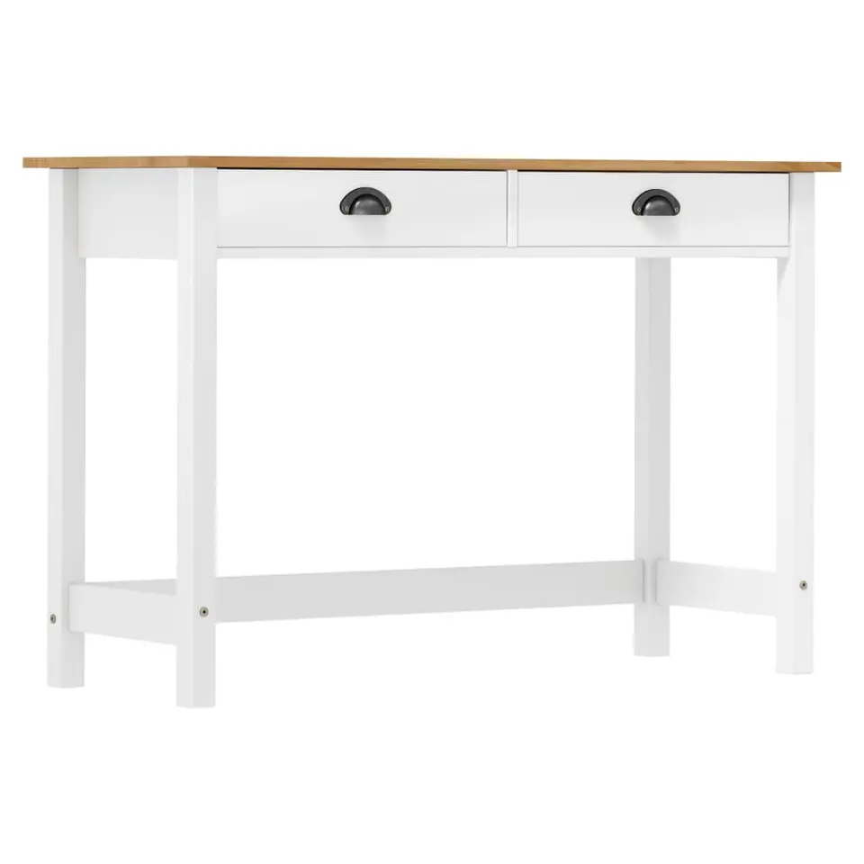 vidaXL - Wandtafel - Wit - Grenenhout