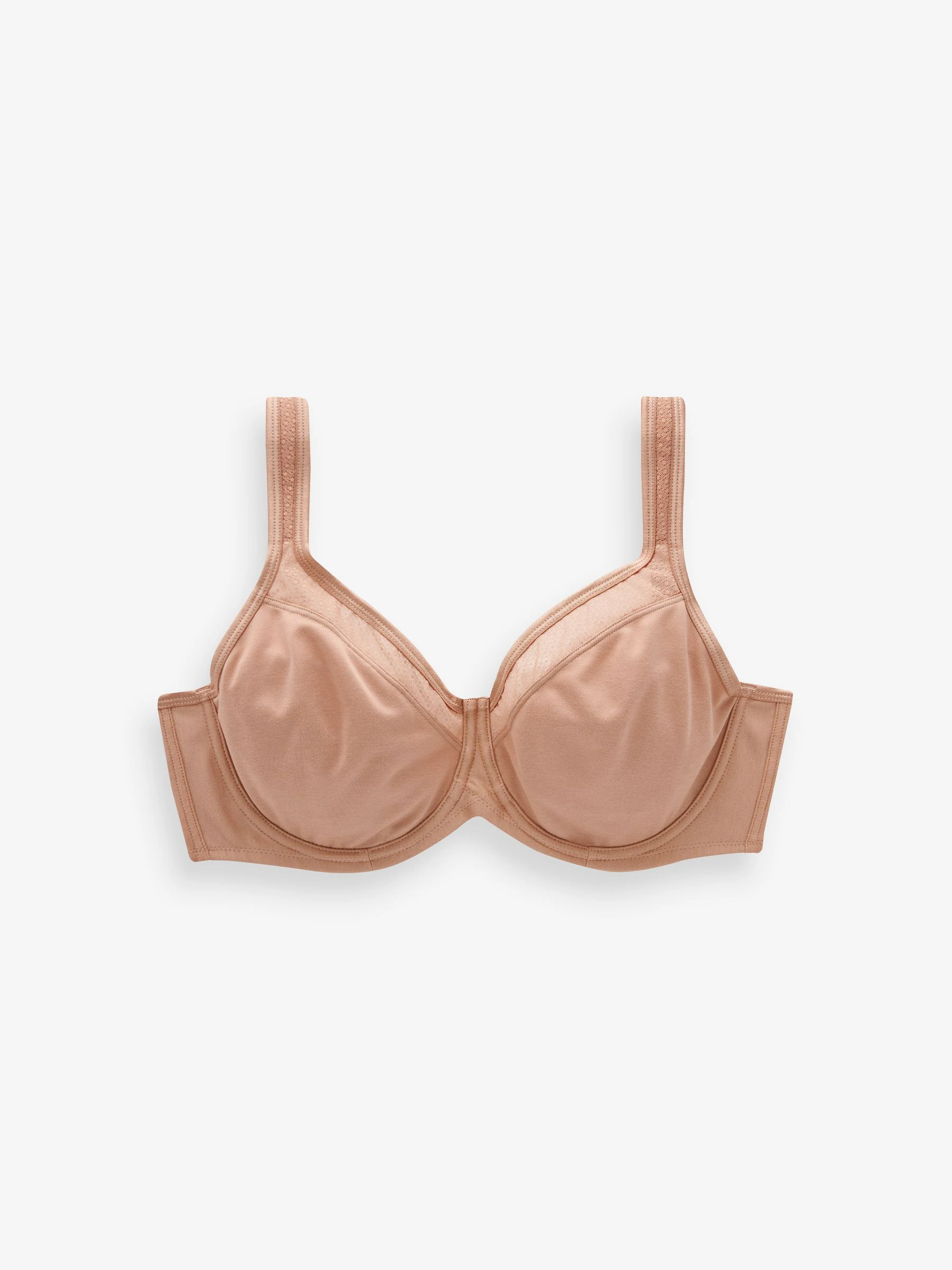 Praline nude - F-K katoenen minimiser beha met gewatteerde bandjes voor ultieme ondersteuning