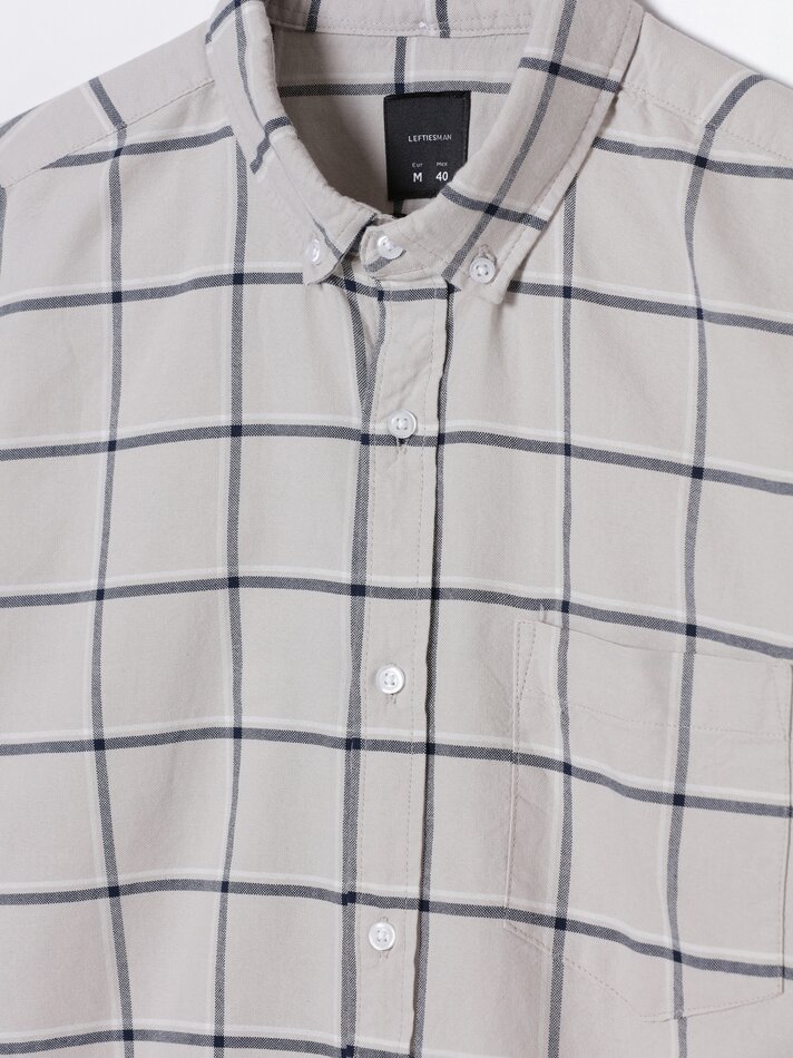 Camisa Oxford Xadrez - Bege
