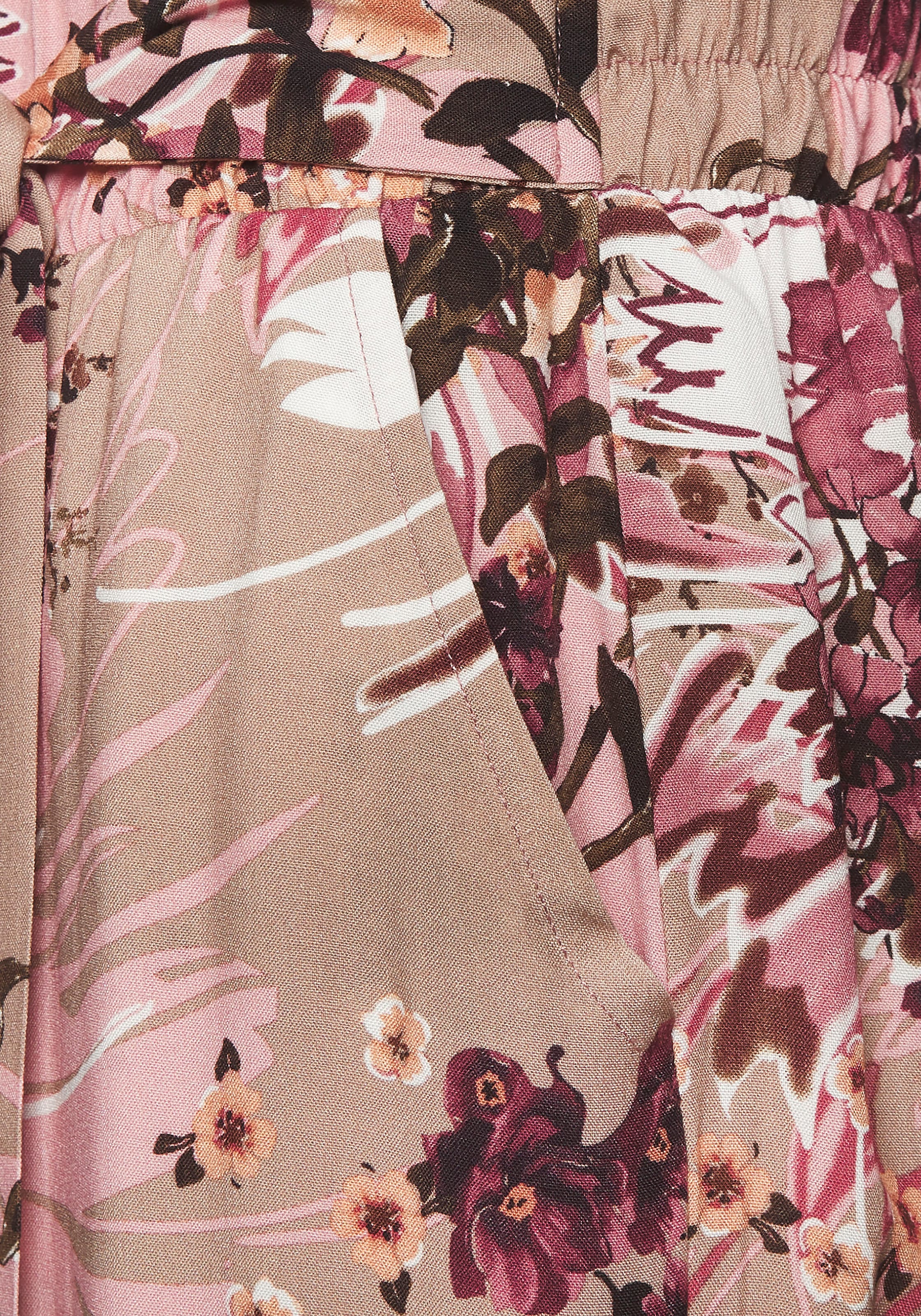 LASCANA Palazzohose  mit Bindegürtel und Alloverdruck, Stoffhose mit Taschen