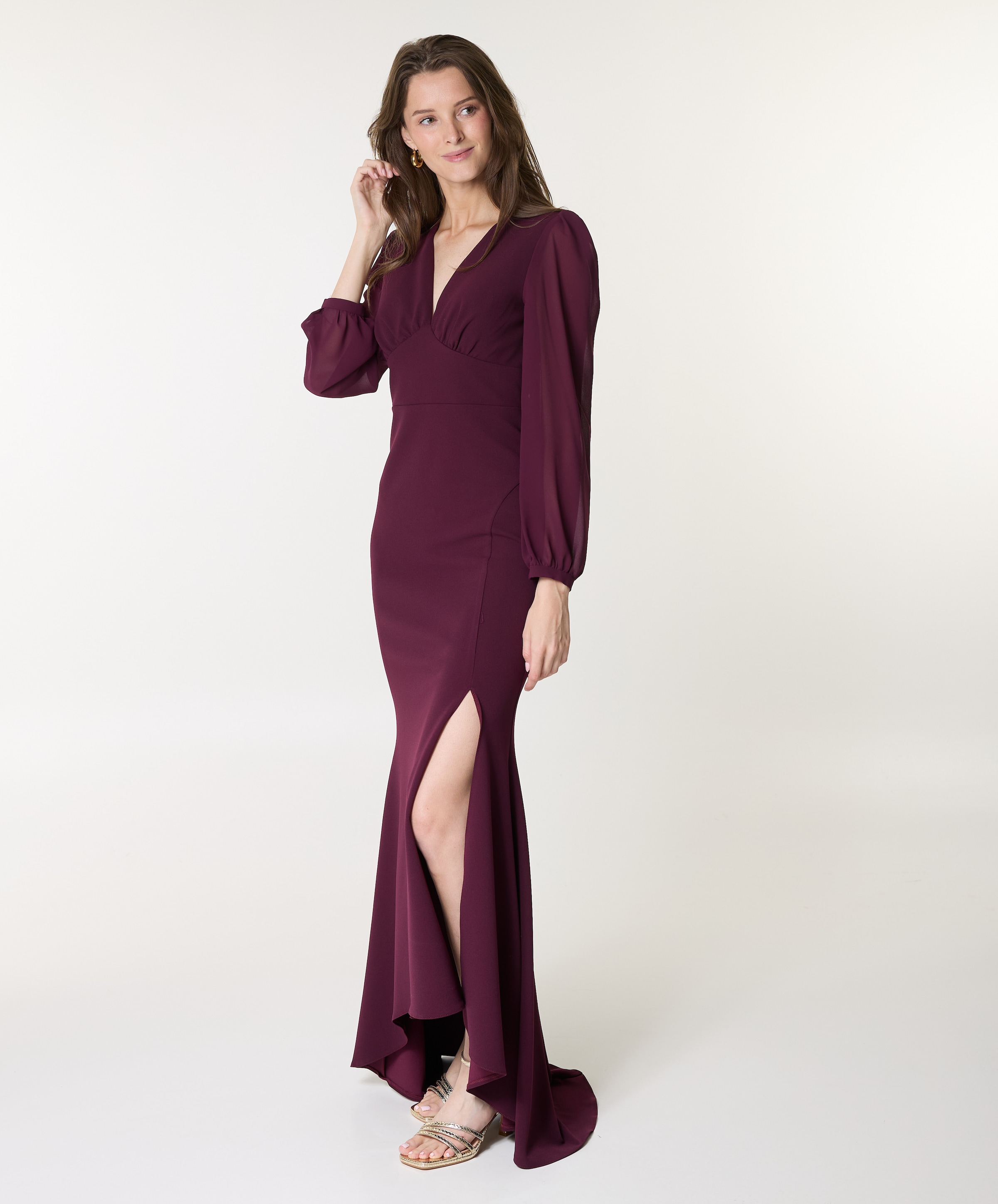 Rinascimento Dames jurk bordeaux