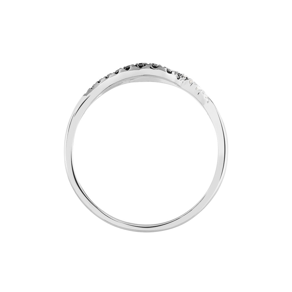 Bague Sculptural Or Blanc Diamant