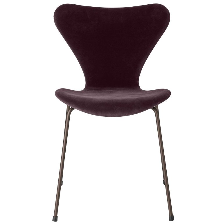 Fritz Hansen Vlinderstoel Series 7 stoel velvet Dark Plum