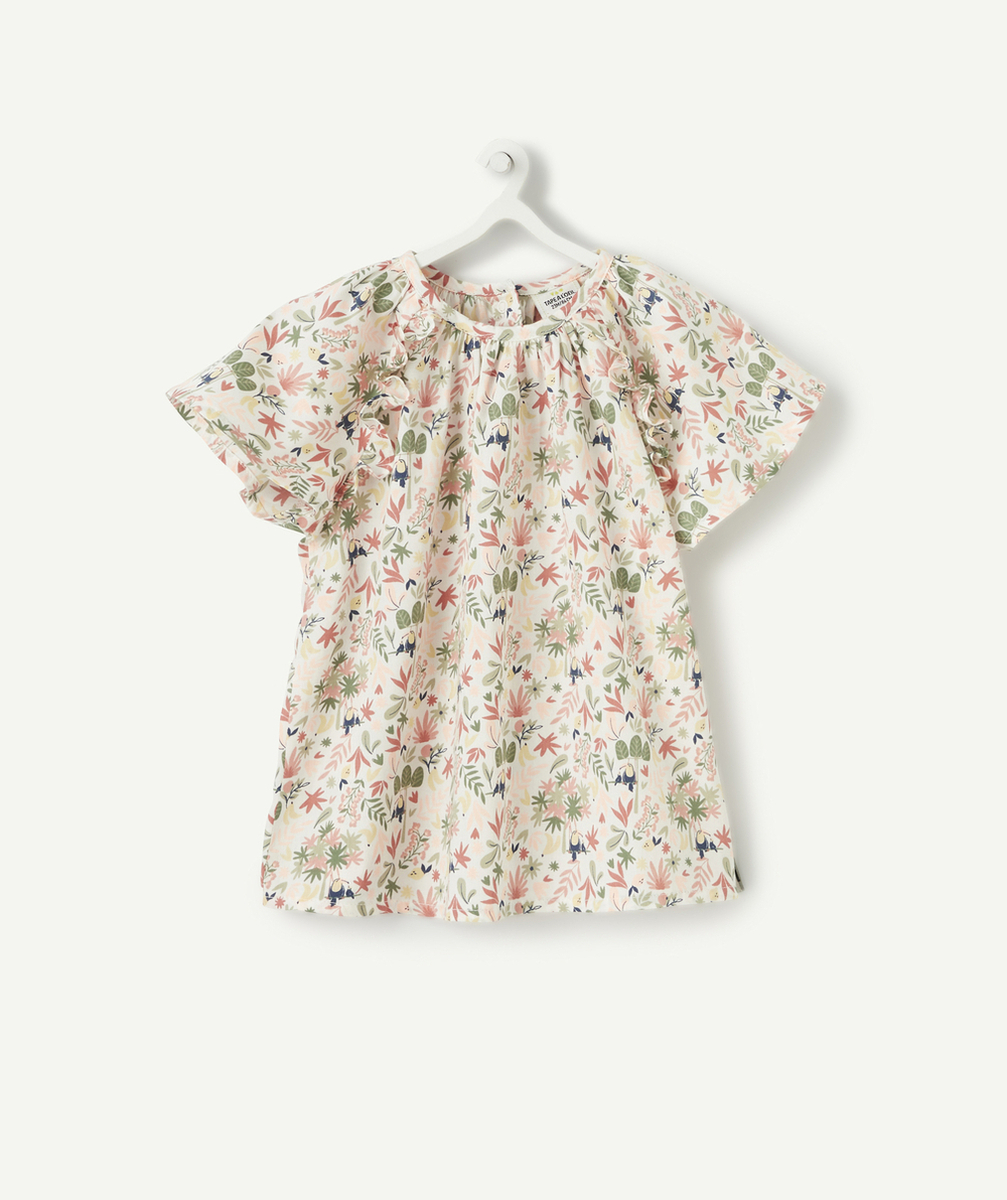 BLOUSE MANCHES COURTES BÉBÉ FILLE IMPRIMÉ FLEURI