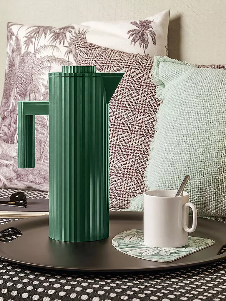 ALESSI Thermoskanne - Isolierkanne Plisse 1 l  Gruen grün