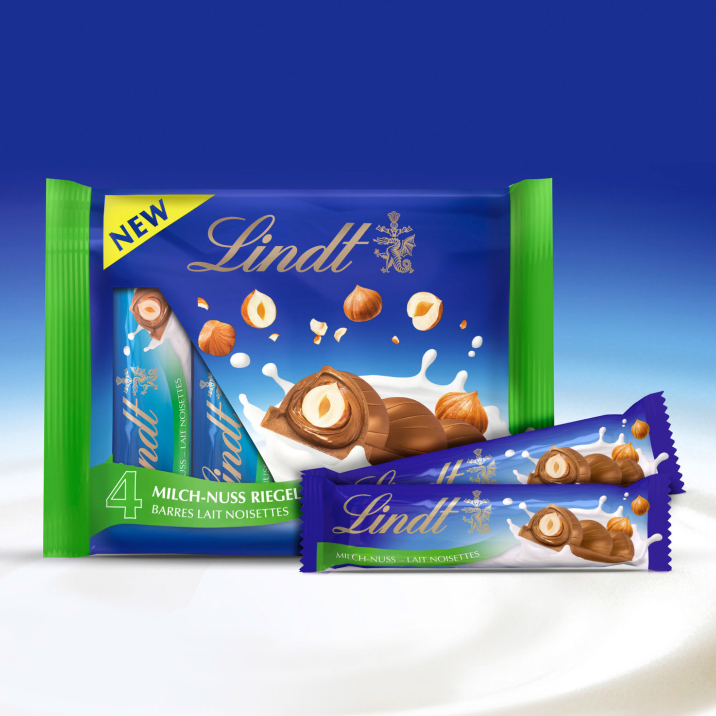Lindt Schokoladenriegel Milch Nuss Multipack