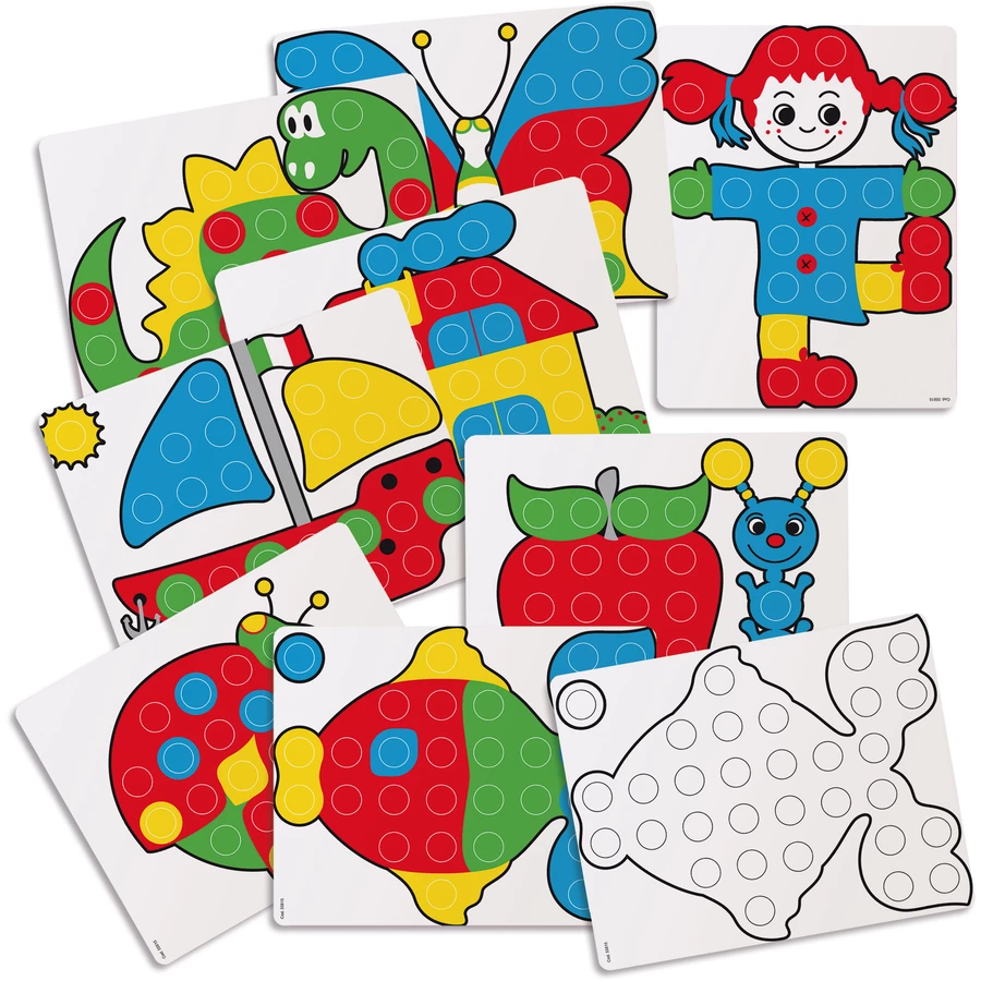 Quercetti Mosaik-Steckspiel FantaColor Junior Basic (48 Teile)