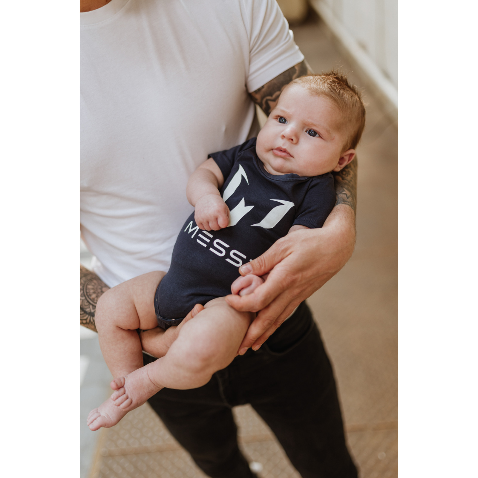 Messi Baby-Body lang uni navy