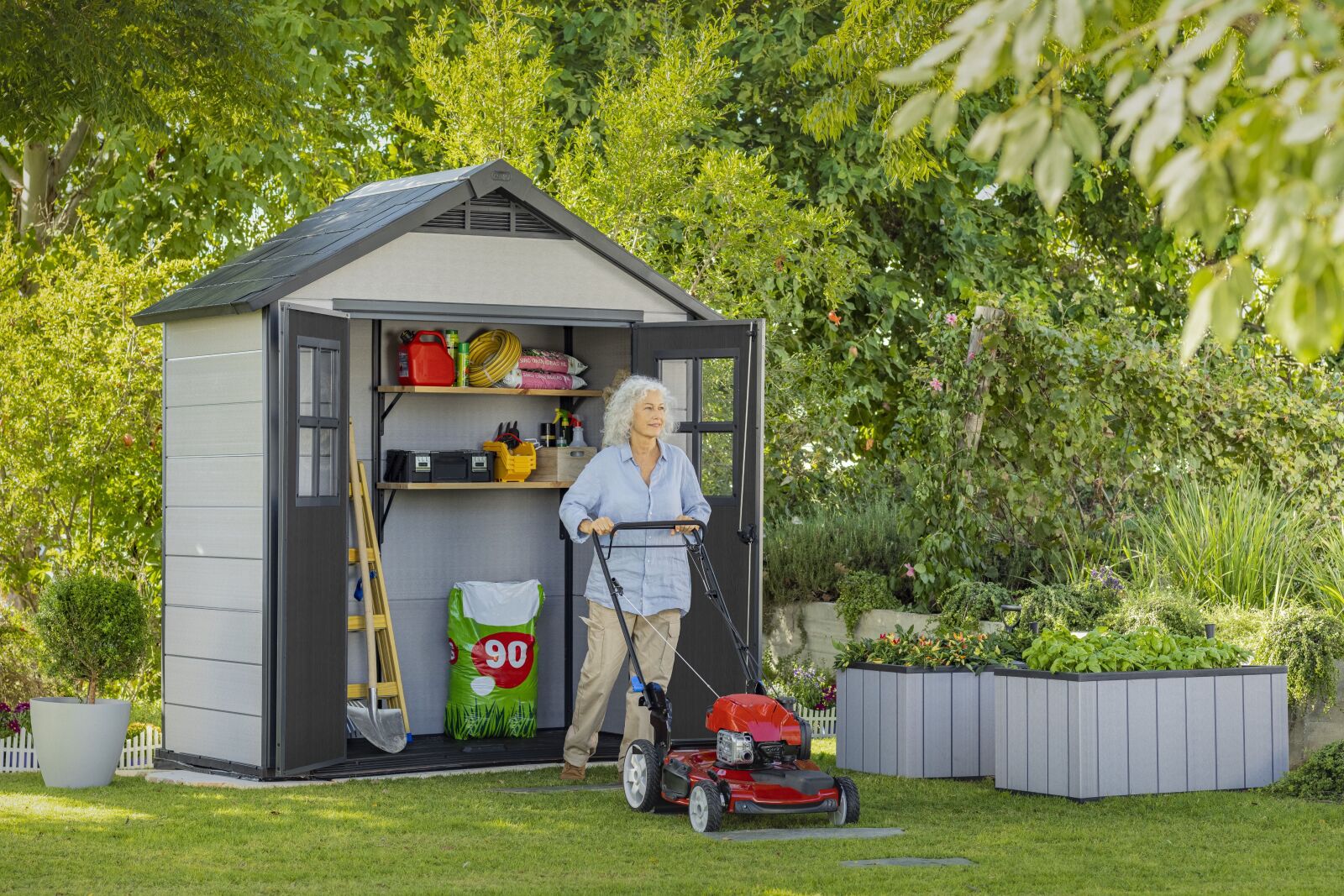 KETER Gartenhaus OAKLAND 754 - grau-graphit - 230x124 cm