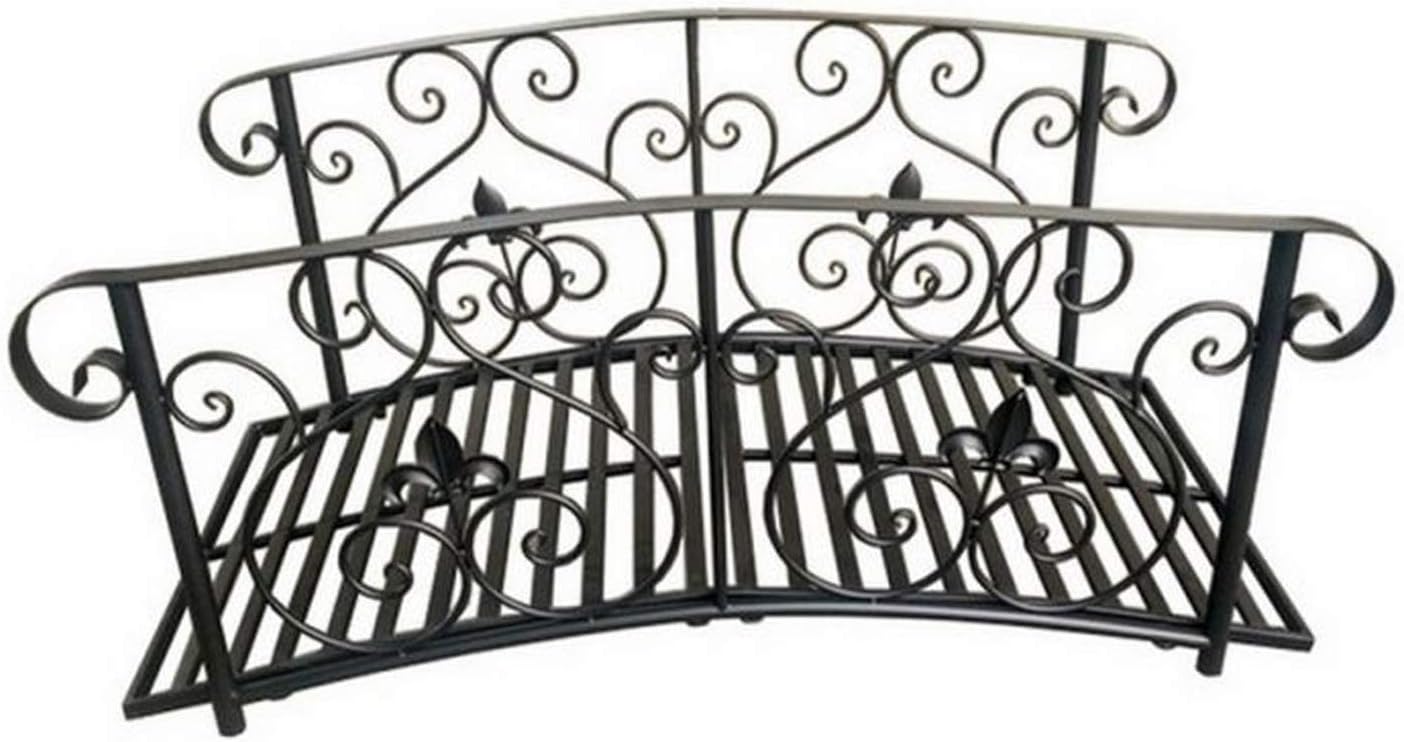 HTI living Gartenbrücke Metallbrücke Zierbrücke Teichbrücke