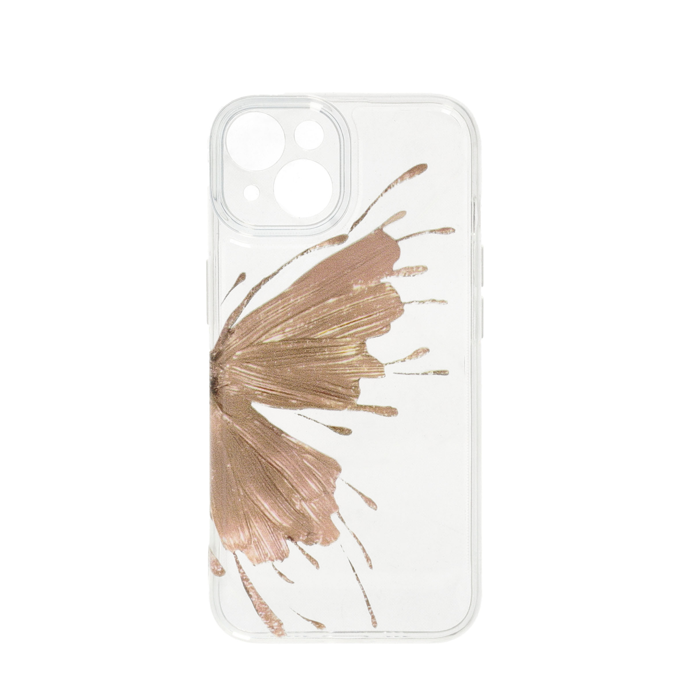 iPhone 14 Gummi Case Schutzhülle mit Kameraschutz - Golden Butterfly