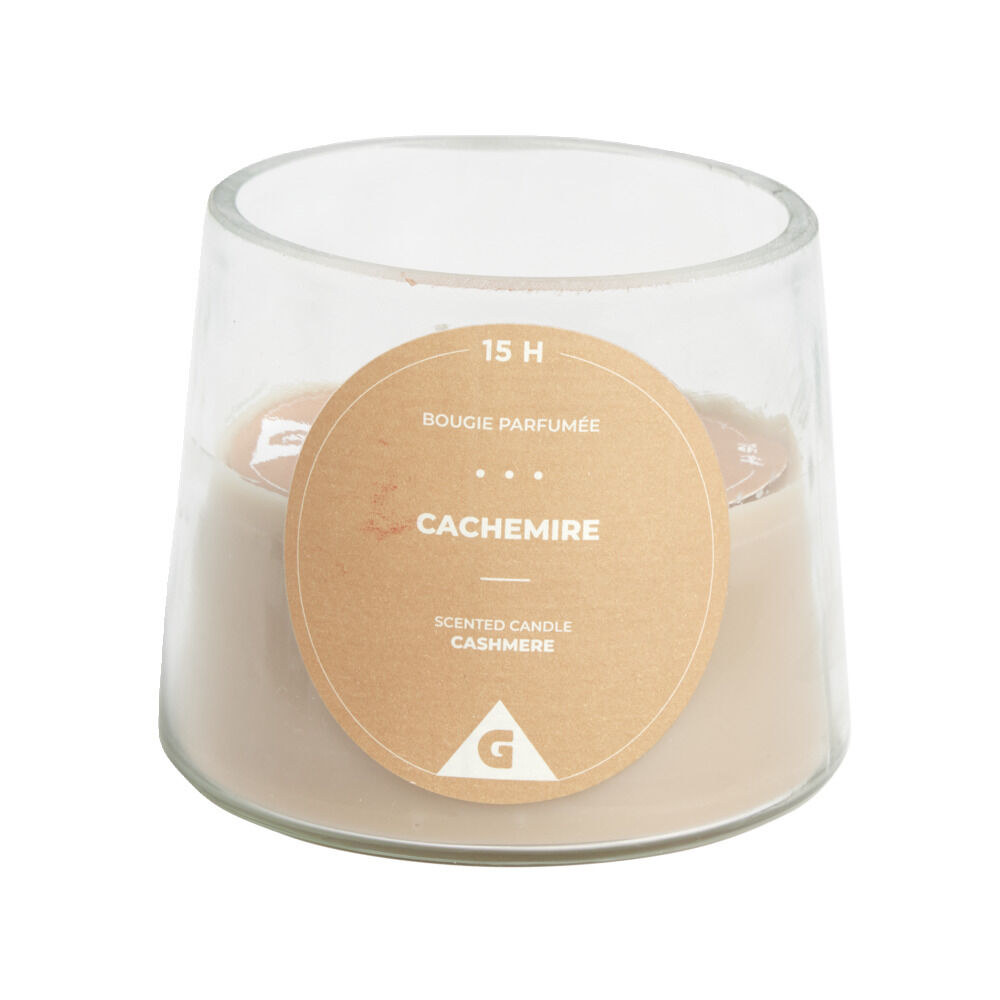 Bougie dans verre senteur cachemire Ø9xH7.5cm