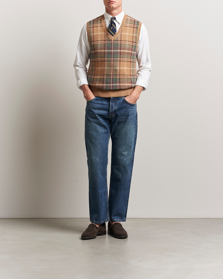 Polo Ralph Lauren Wool/Cotton Vest Tan Combo