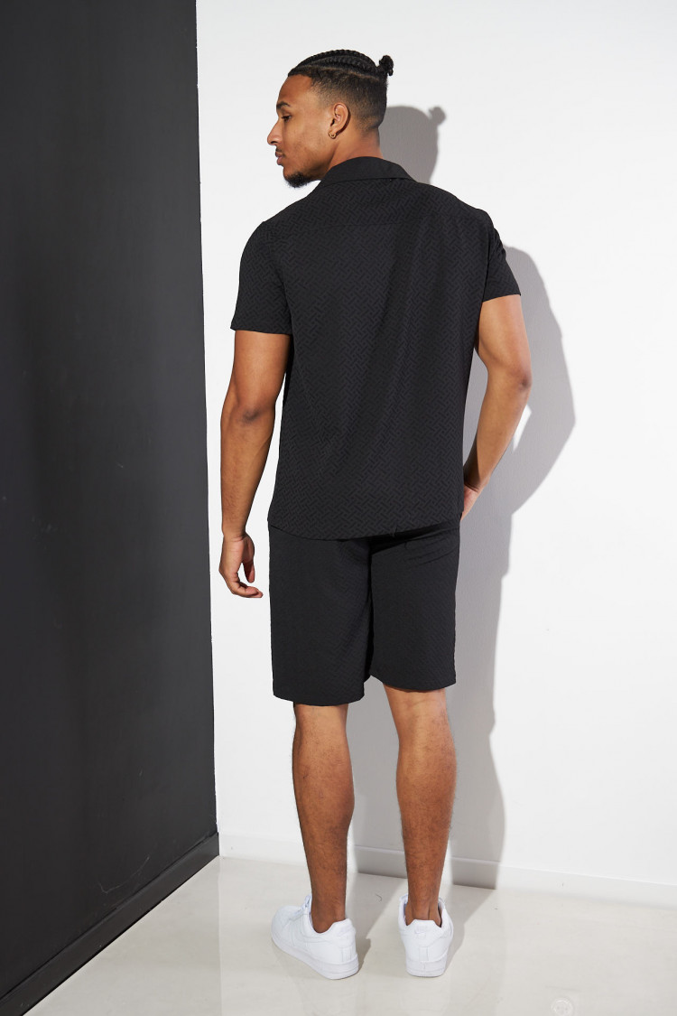 Ensemble 2 pièces chemise + short noir