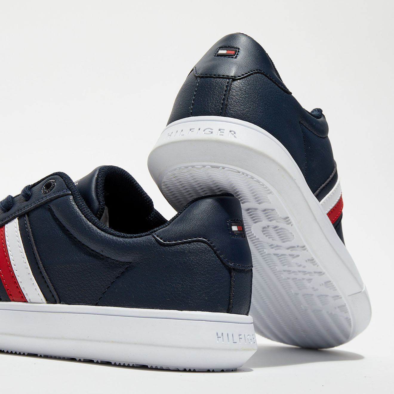 Tommy Hilfiger Baskets en Cuir Corporate Cupsole bleu marine