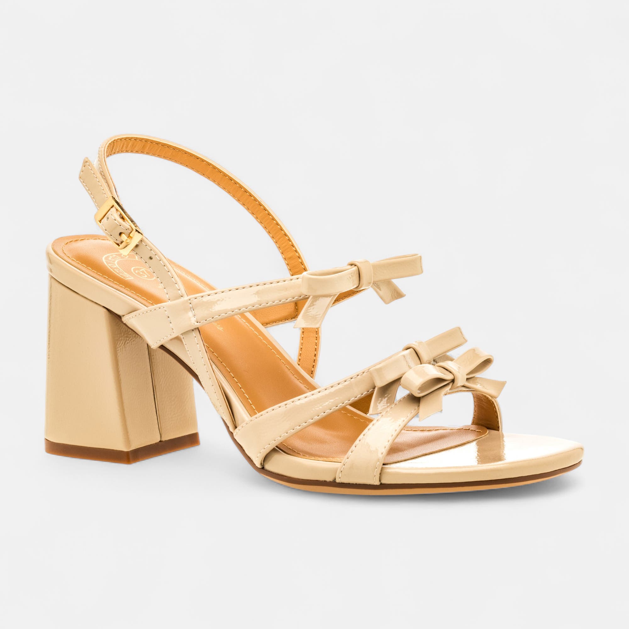 Nu-pieds à talon Femme beige