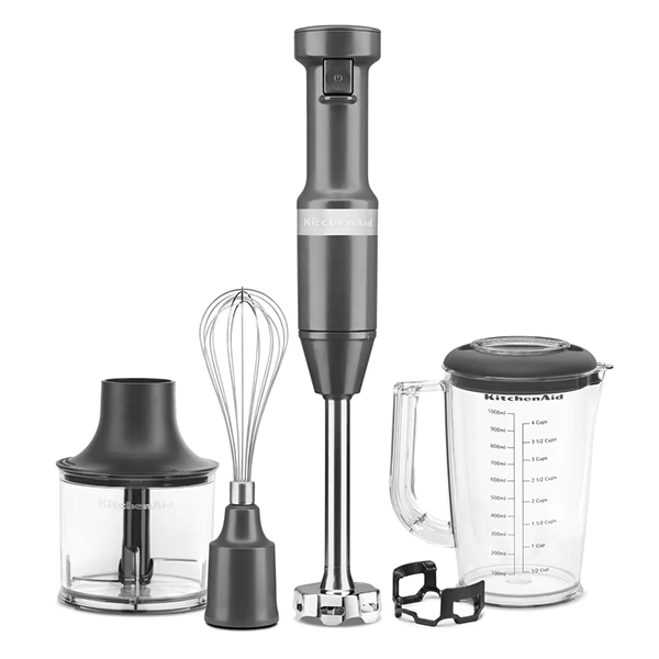 Mixeur plongeant 5 vitesses 180 W noir mat Kitchenaid 5KHBV83EBM Kitch