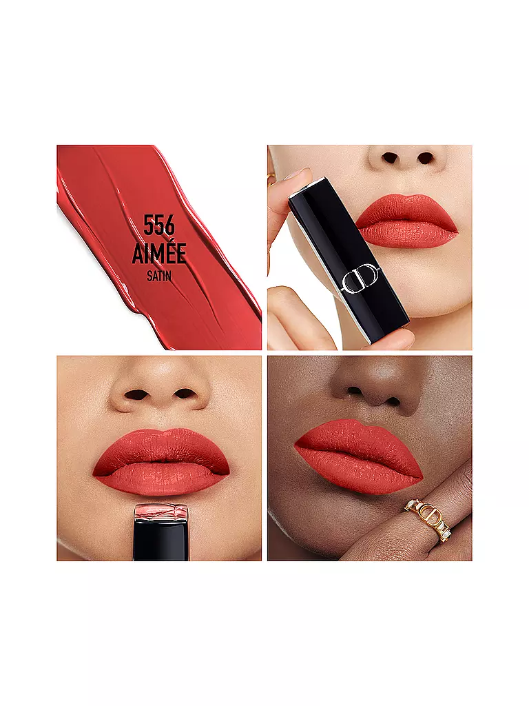 DIOR Lippenstift - Rouge Dior Satin Lipstick (556 Aimée) dunkelrot