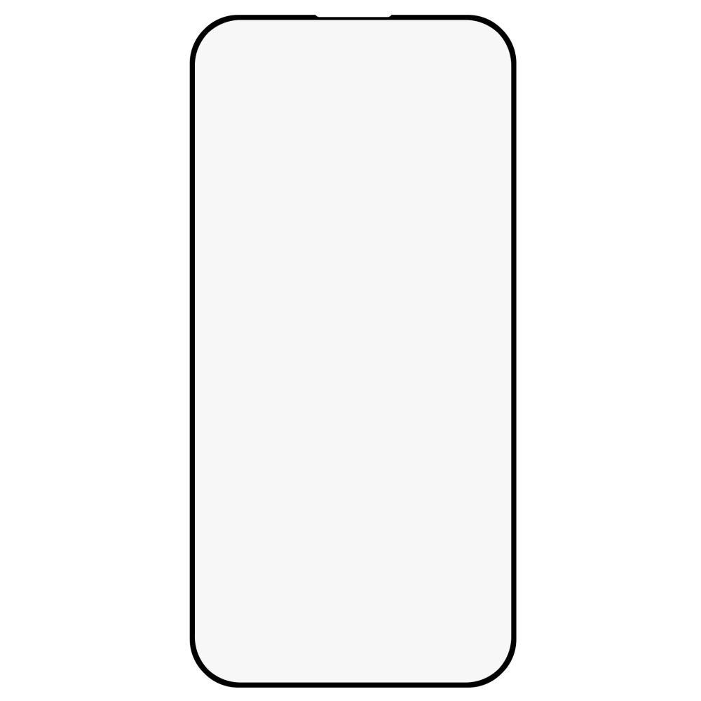 iPhone 14 Pro Full-Screen Vollbild Glas Display mit Rahmen - Schwarz