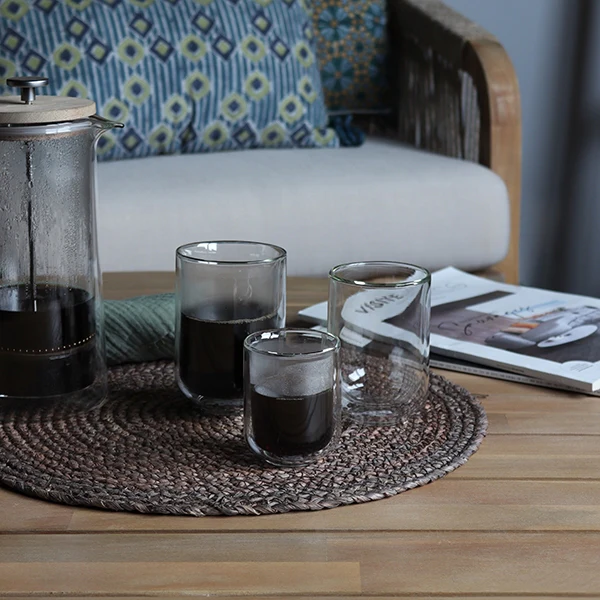 Lot de 4 tasses expresso 10 cl double paroi Ogo