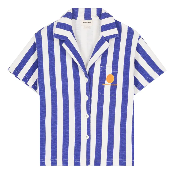 We Are Kids Chemise Marc Rayure Coton Bio | Bleu
